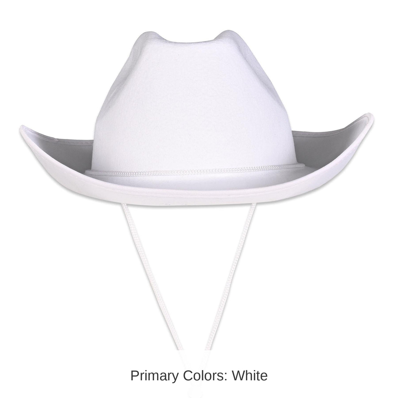 6 Pack Bulk White Felt Cowboy Hat