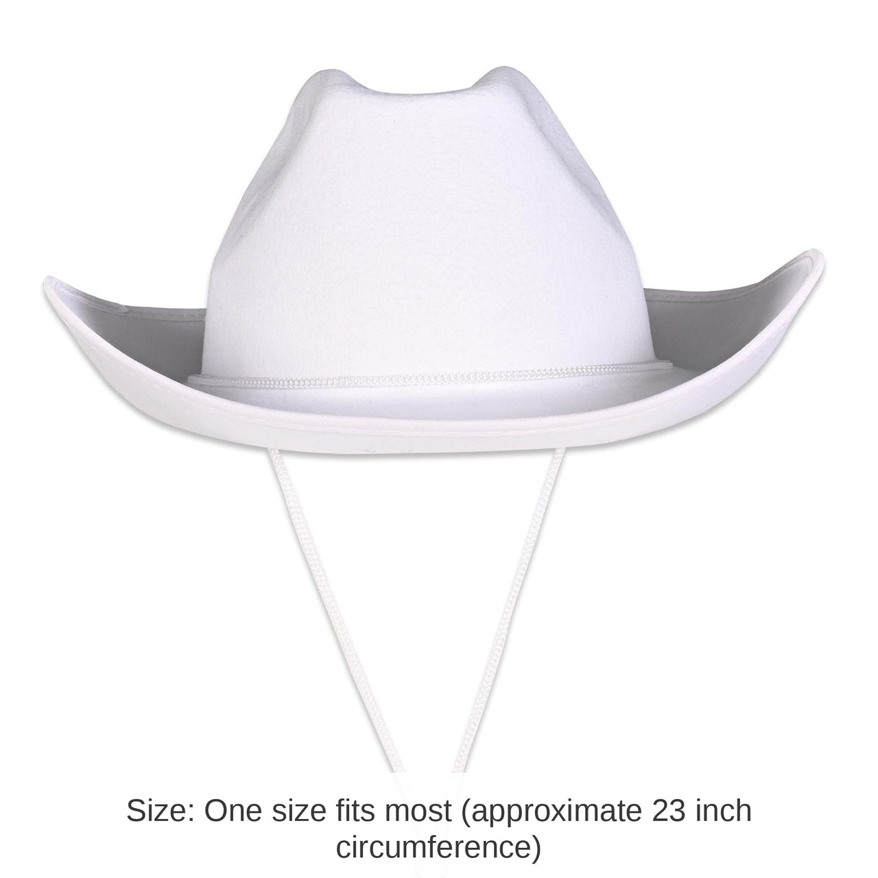 6 Pack Bulk White Felt Cowboy Hat