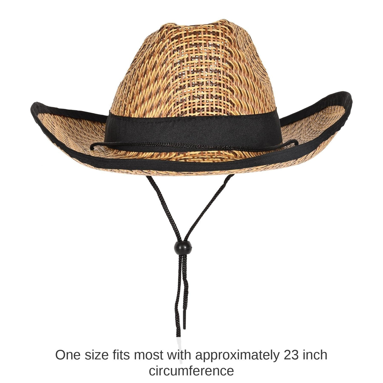6 Pack Bulk Western Cowboy Hat with Black Trim & Band