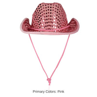 6 Pack Bulk Sequined Cowboy Hat