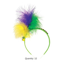 12 Pack Bulk Mardi Gras Headband