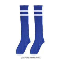 12 Pack Bulk Blue Knee Socks One Size Fits Most for Spirit & Costumes
