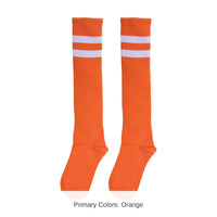 12 Pack Bulk Orange Knee High Socks Spirit, School & Halloween Fun!