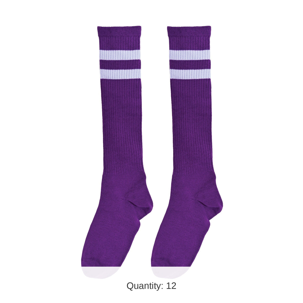 12 Pack Bulk Purple Knee High Socks Spirit, School & Halloween