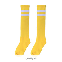 12 Pack Bulk Yellow Knee Socks One Size Fits Most for Spirit & Costumes