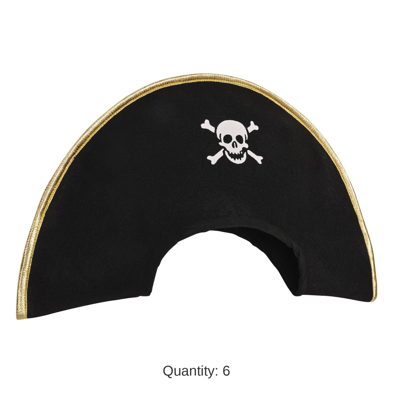 6 Pack Bulk Felt Pirate Hat
