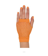 12 Pack Bulk Orange Fishnet Gloves Spirit, School & Halloween Fun