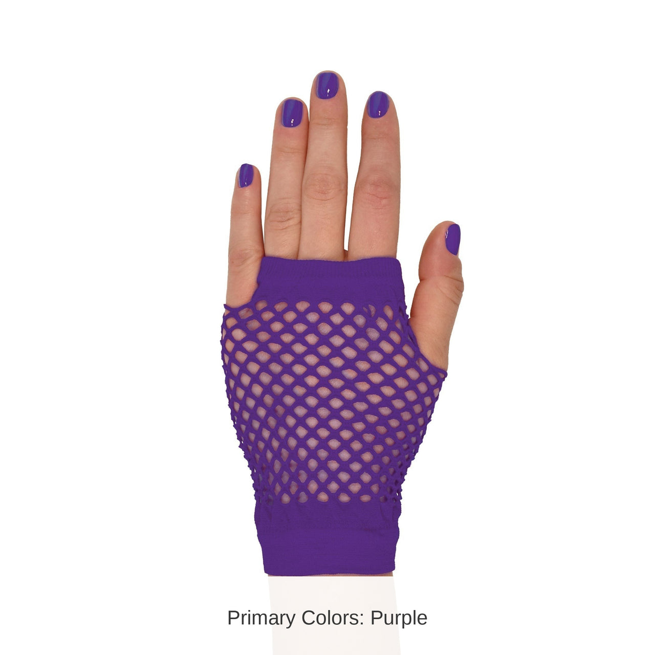 12 Pack Bulk Purple Fishnet Gloves One Size Fits Most