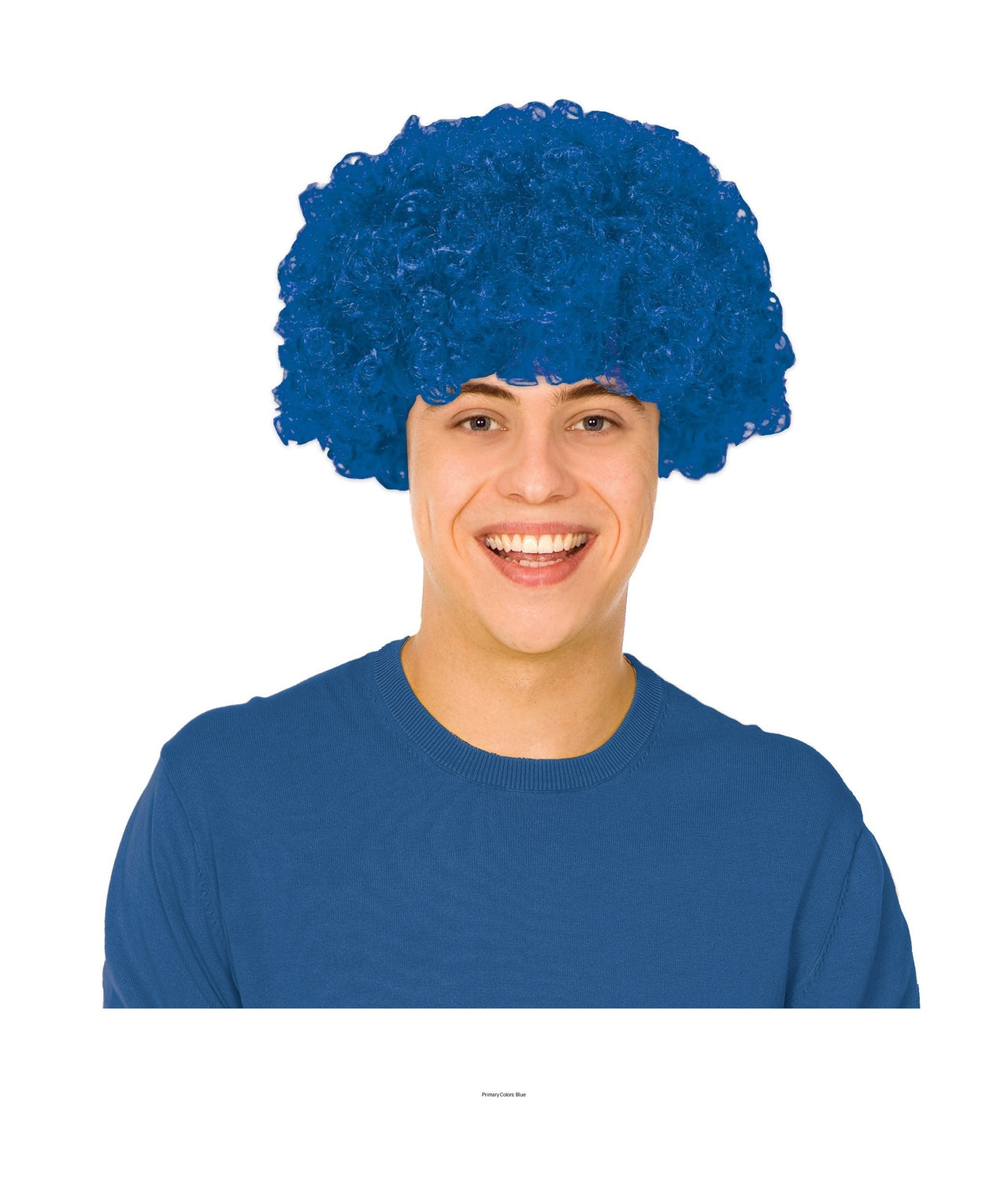 6 Pack Bulk Blue Curly Wig Fun  for Spirit & Halloween
