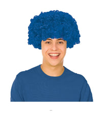 6 Pack Bulk Blue Curly Wig Fun  for Spirit & Halloween