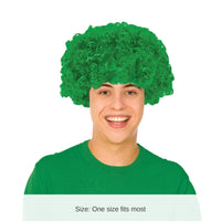 6 Pack Bulk Green Curly Wig Spirit, School & Halloween Fun