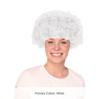 6 Pack Bulk White Curly Wig One Size Fits Most for Spirit & Costumes