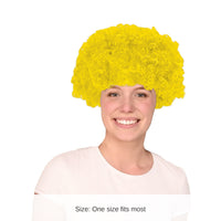 6 Pack Bulk Vibrant Yellow Curly Wig Spirit & School Event Accessory