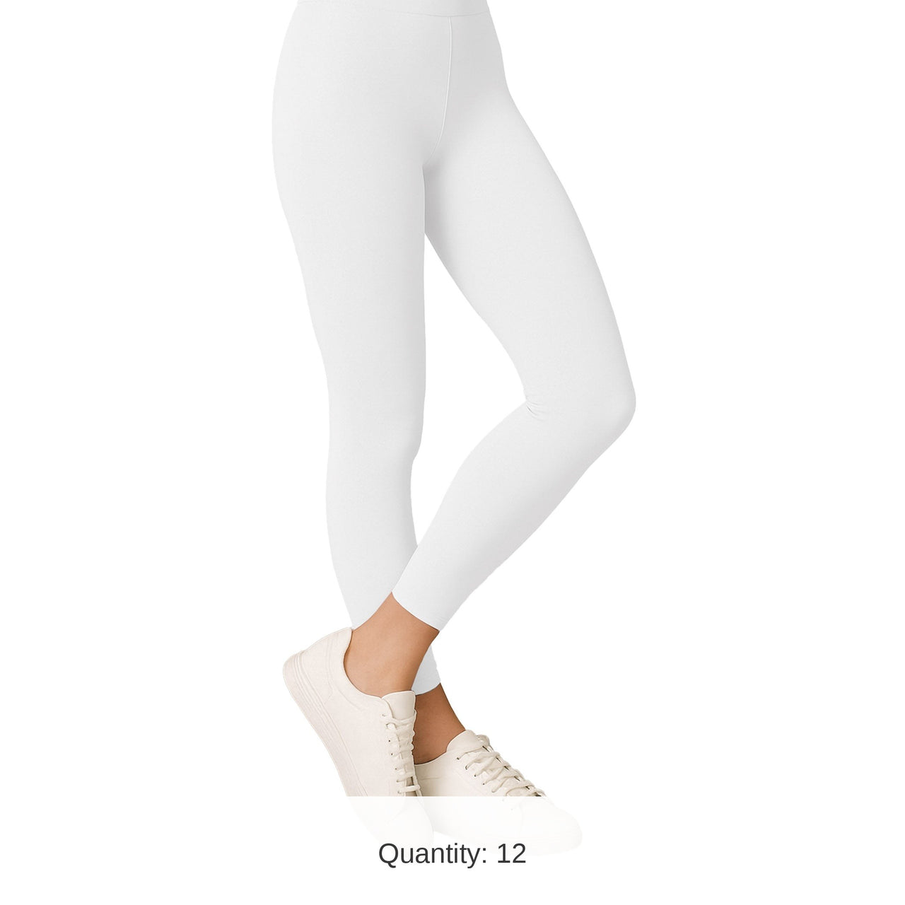 12 Pack Bulk White Adult Footless Tights One Size Fits Most