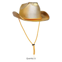 6 Pack Bulk Theatrical Cowboy Hat One Size Western & Halloween