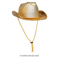 6 Pack Bulk Theatrical Cowboy Hat One Size Western & Halloween