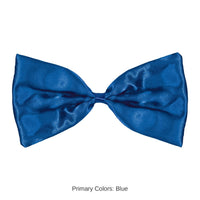 12 Pack Bulk Blue Bow Tie One Size Fits Most with Elastic Band