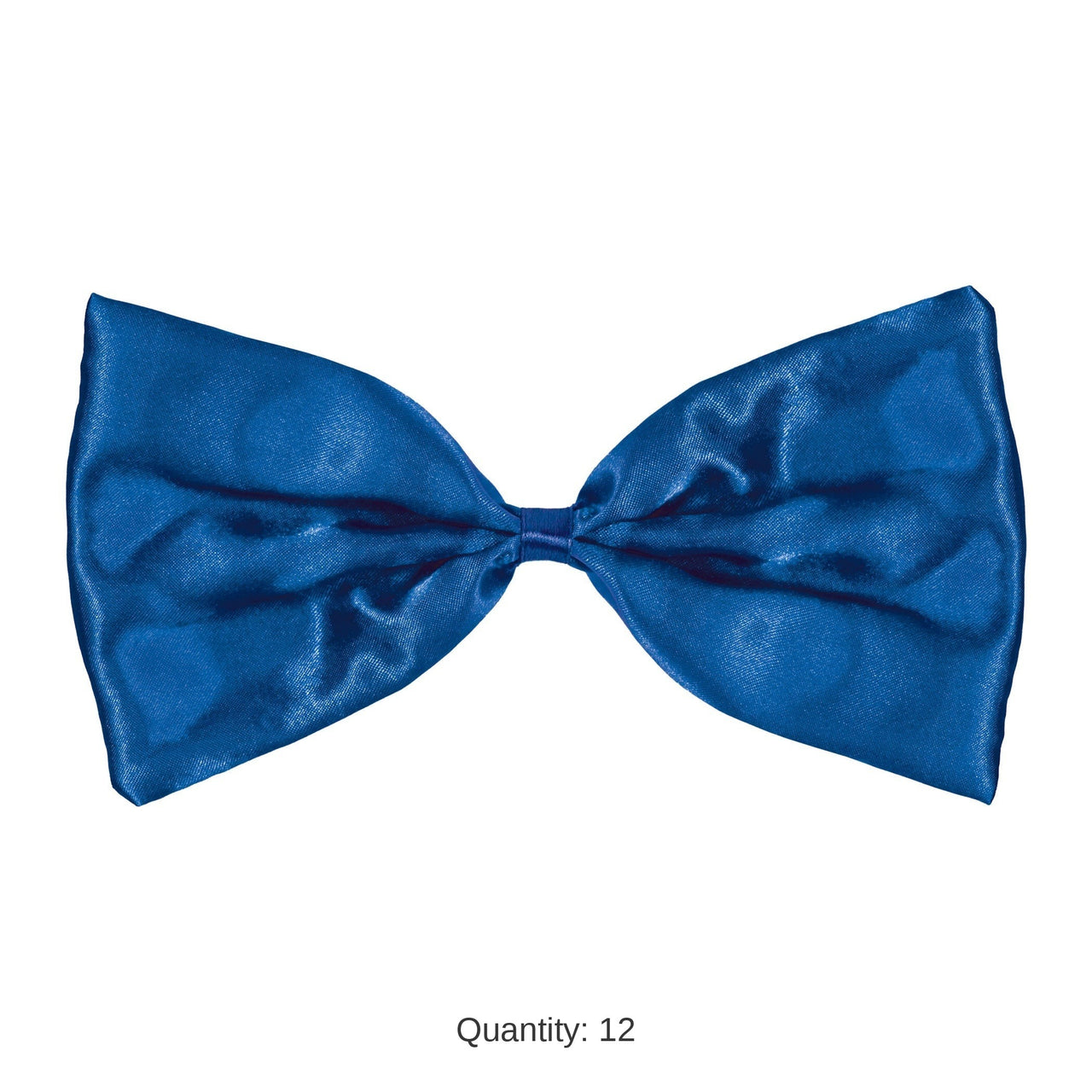 12 Pack Bulk Blue Bow Tie One Size Fits Most with Elastic Band