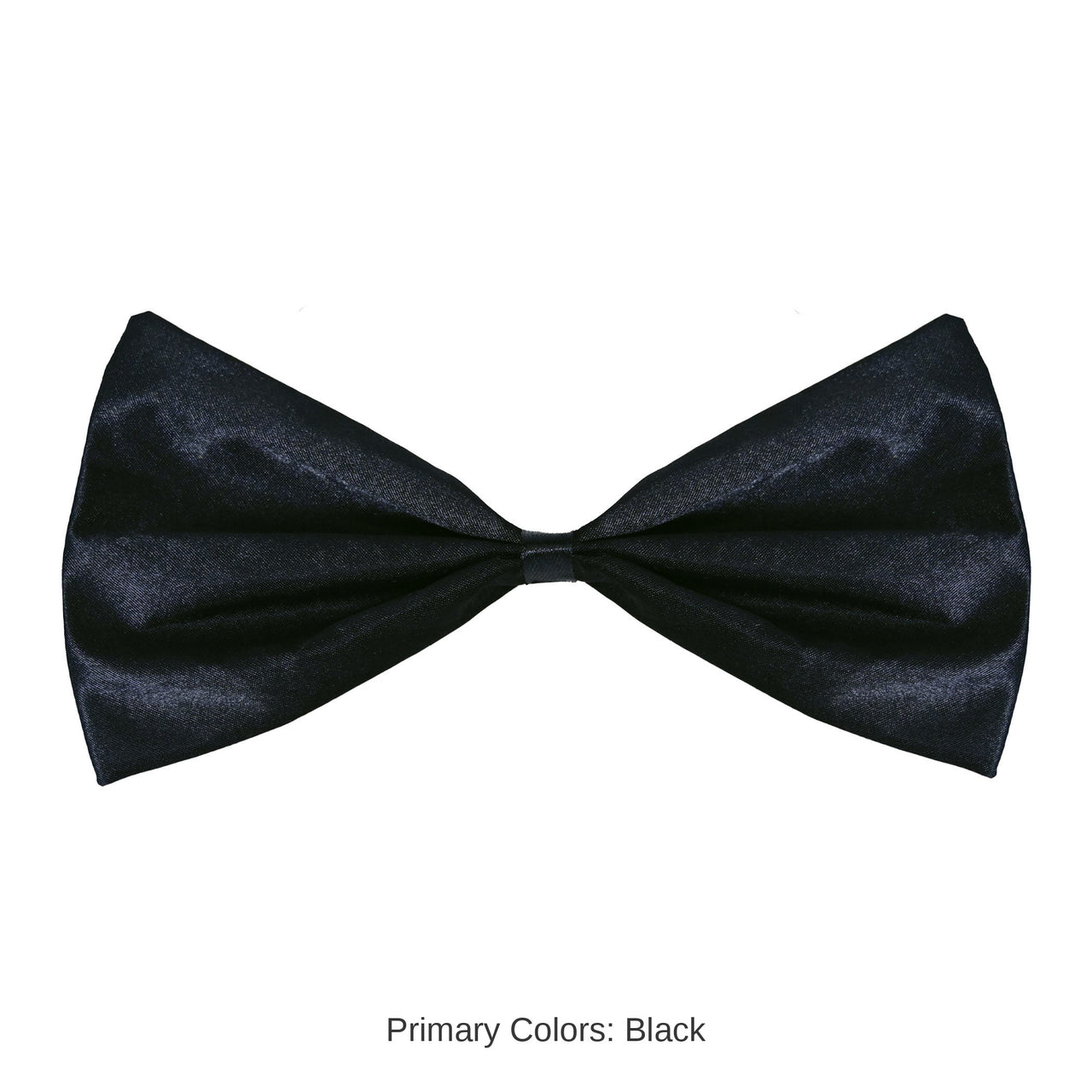 12 Pack Bulk Black Elastic Bow Tie One Size Fits Most