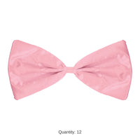 12 Pack Bulk Pink Bow Tie One Size Fits Most with Elastic