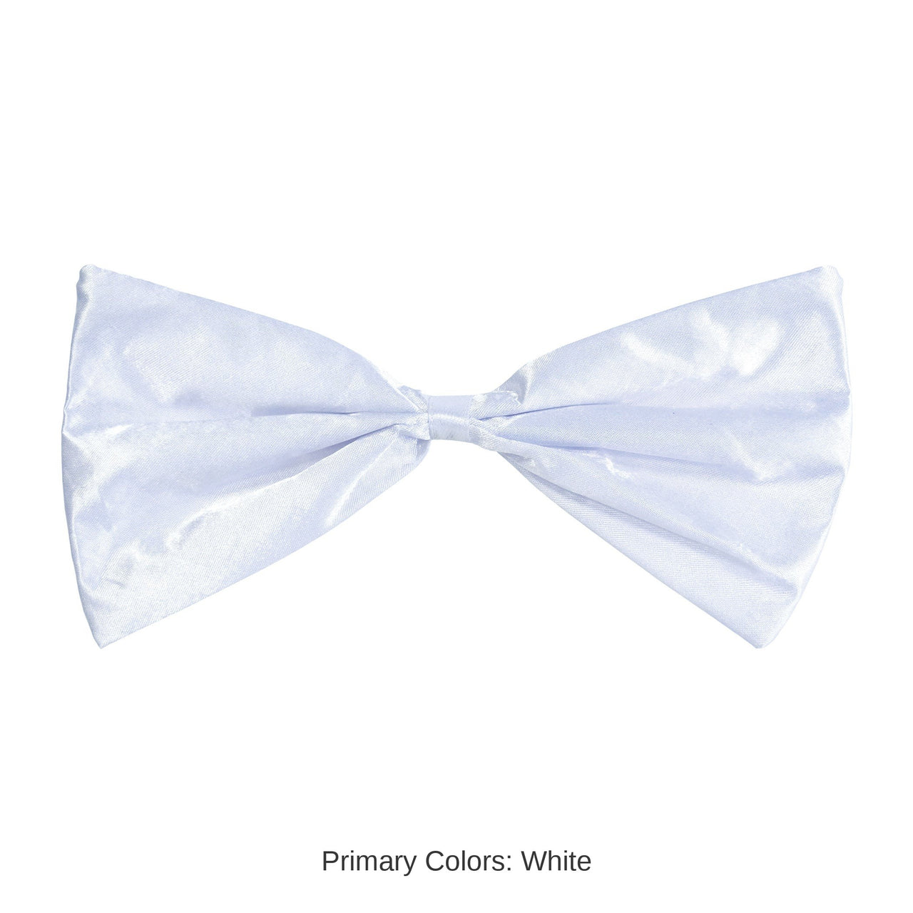 12 Pack Bulk White Bow Tie Elastic Attached One Size Fits Most