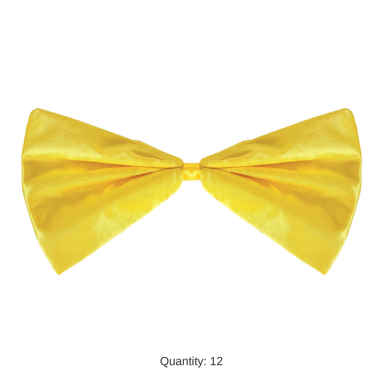 12 Pack Bulk Yellow Bow Tie One Size Fits Most with Elastic