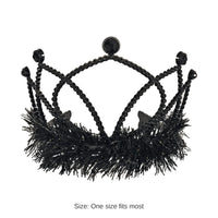 12 Pack Bulk Black Plastic Tiara with Combs School Spirit & Halloween