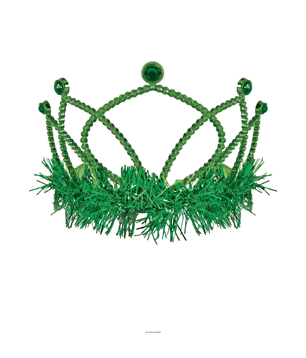 12 Pack Bulk Green Plastic Tiara with Combs Spirit & School Pride