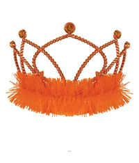 12 Pack Bulk Orange Plastic Tiara with Combs Spirit & School Events