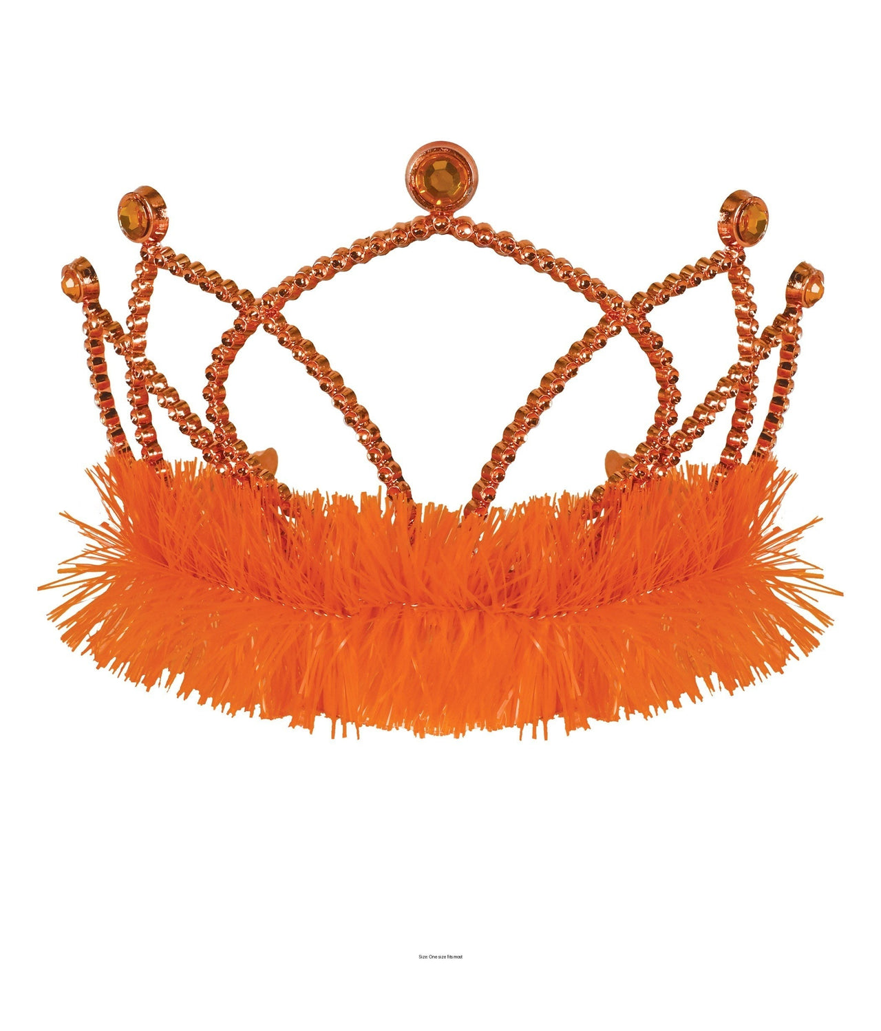 12 Pack Bulk Orange Plastic Tiara with Combs Spirit & School Events