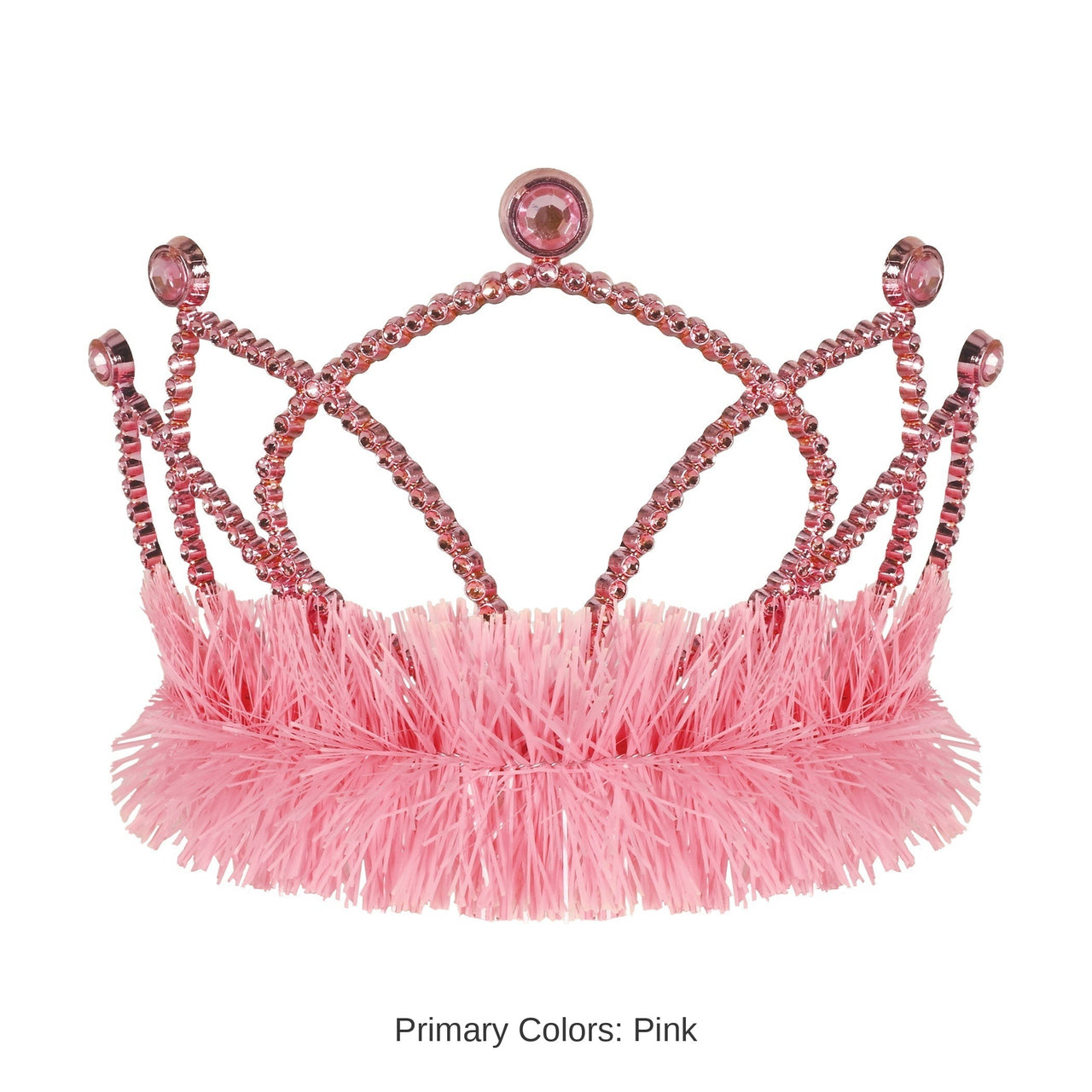 12 Pack Bulk Pink Plastic Tiara with Combs Spirit & Halloween Fun