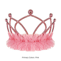 12 Pack Bulk Pink Plastic Tiara with Combs Spirit & Halloween Fun