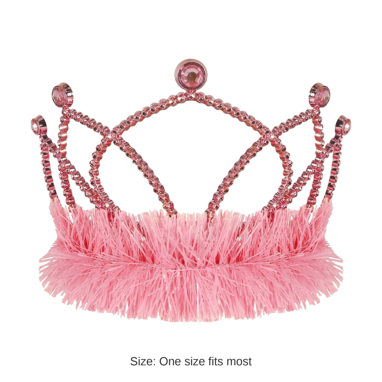 12 Pack Bulk Pink Plastic Tiara with Combs Spirit & Halloween Fun