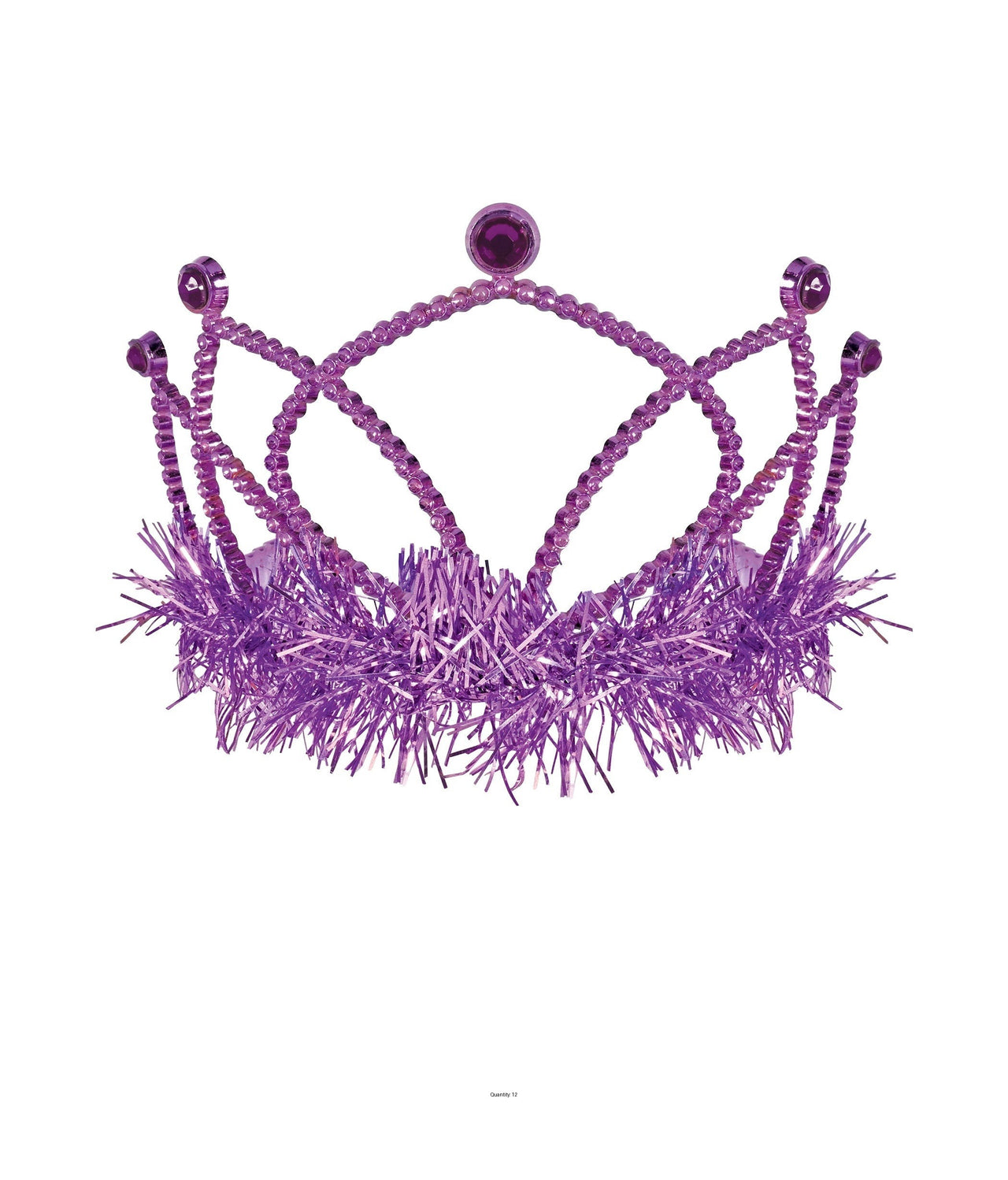 12 Pack Bulk Purple Plastic Tiara with Combs Spirit & School Event