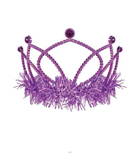 12 Pack Bulk Purple Plastic Tiara with Combs Spirit & School Event