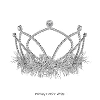 12 Pack Bulk White Plastic Tiara with Combs Spirit & School Events