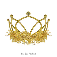 12 Pack Bulk Yellow Plastic Tiara with Combs Spirit & School Spirit