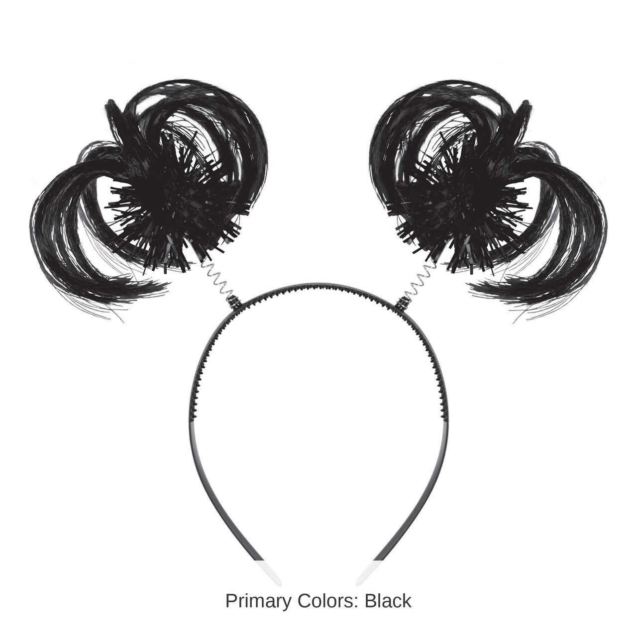 12 Pack Bulk Black Ponytail Boppers Spirit & School Spirit Headband