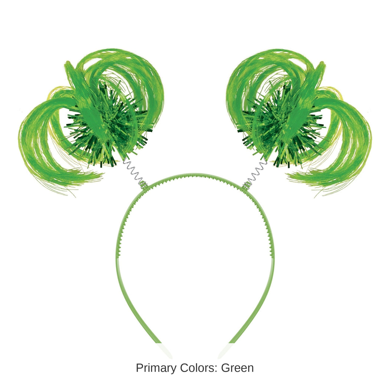 12 Pack Bulk Green Ponytail Boppers Headband School Spirit & Halloween