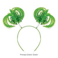 12 Pack Bulk Green Ponytail Boppers Headband School Spirit & Halloween