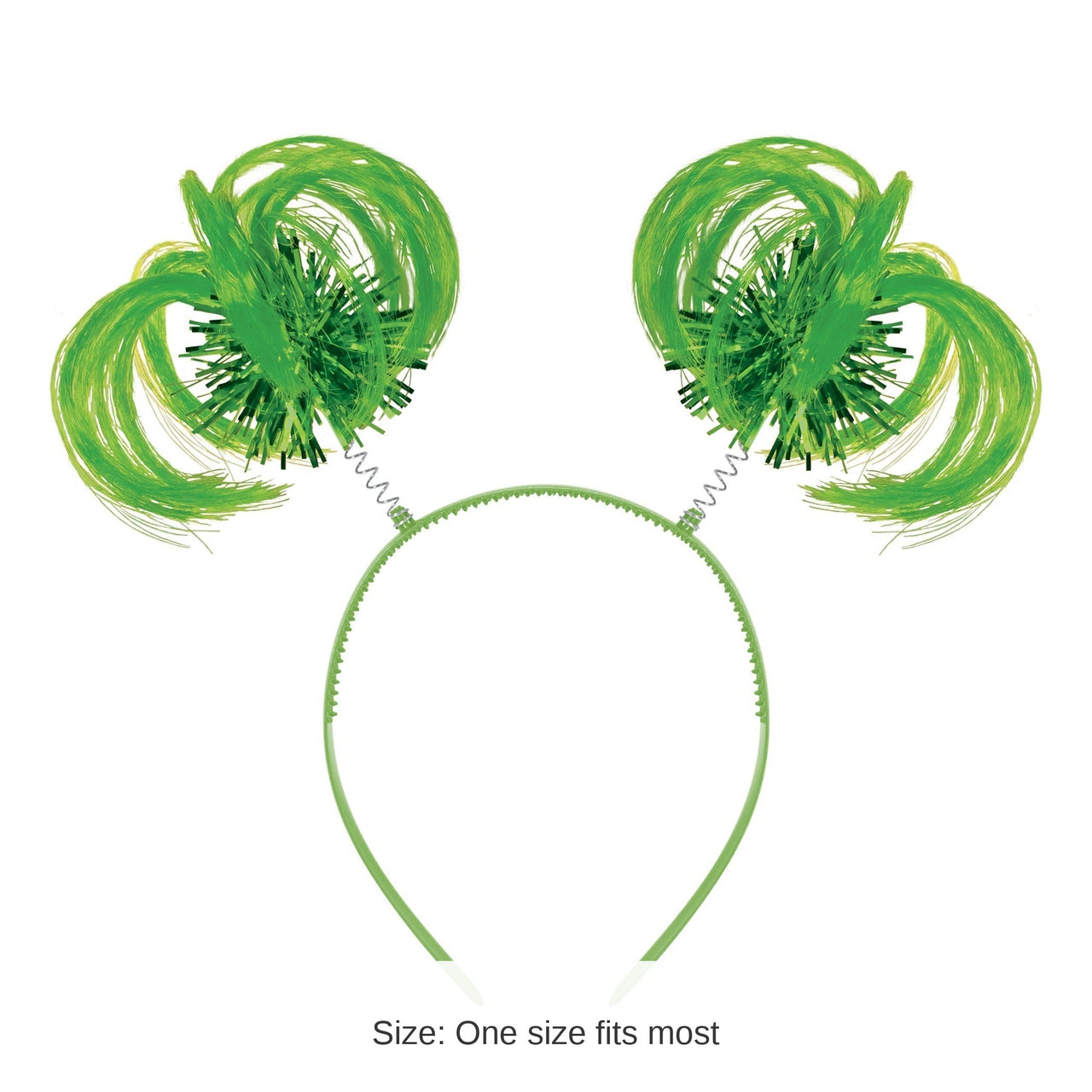 12 Pack Bulk Green Ponytail Boppers Headband School Spirit & Halloween