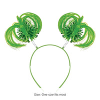 12 Pack Bulk Green Ponytail Boppers Headband School Spirit & Halloween