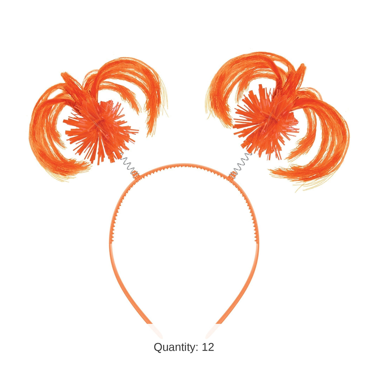 12 Pack Bulk Orange Ponytail Boppers Spirit & School Event Headband