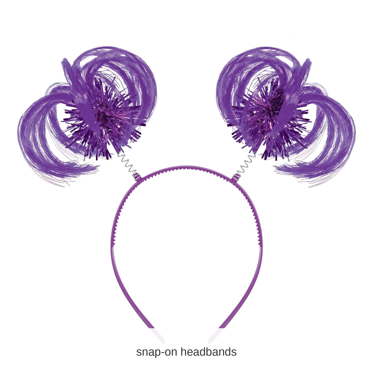 12 Pack Bulk Purple Ponytail Boppers Spirit & School Headband