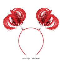 12 Pack Bulk Red Ponytail Boppers Fun Spirit Headband