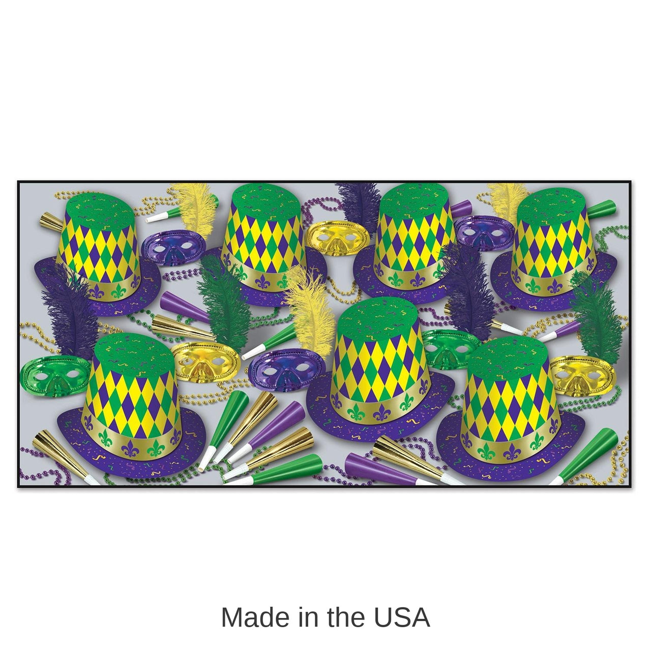 Mardi Gras Party Kit for 50 people