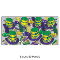 Mardi Gras Party Kit for 50 people