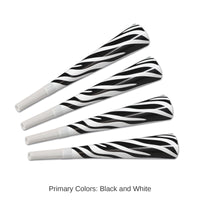 192 Pack Bulk Packaged Zebra Print Horns