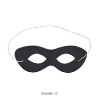 12 Pack Bulk Black Fabric Hero Mask Spirit Colors & Halloween Fun