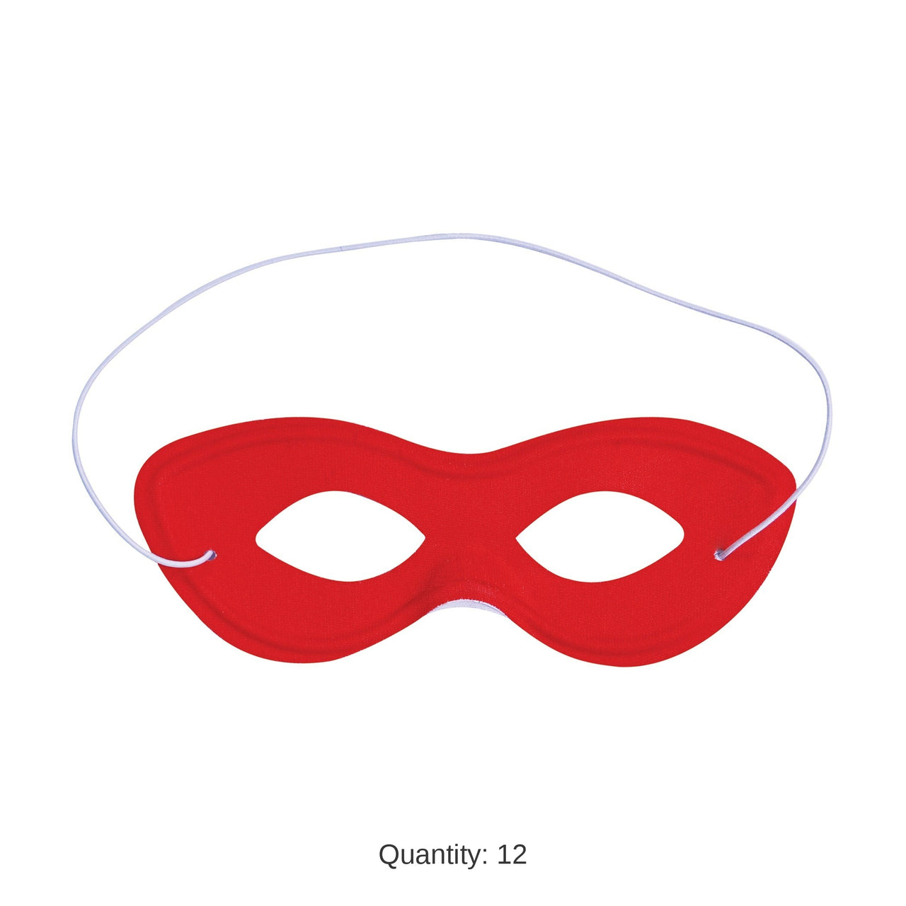 12 Pack Bulk Red Fabric Hero Mask Spirit Colors & Halloween Fun